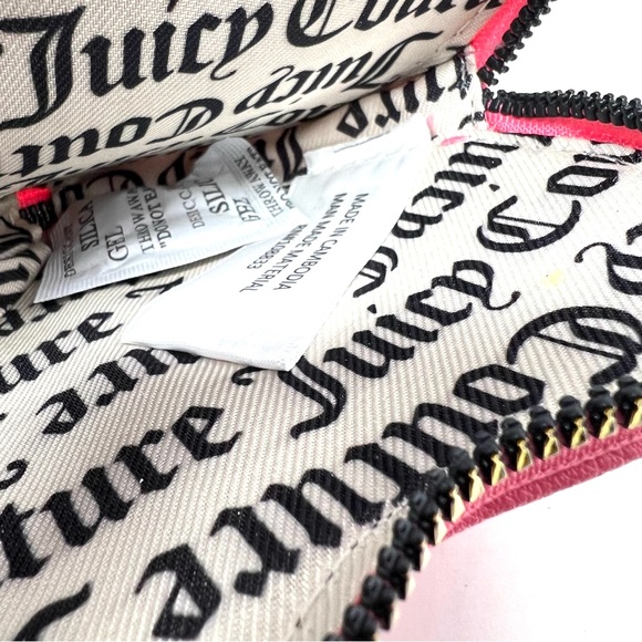 Juicy Couture Pink Lemonade Big Spender Mini Tote Pink Velour Handbag & Wallet - Picture 11 of 11